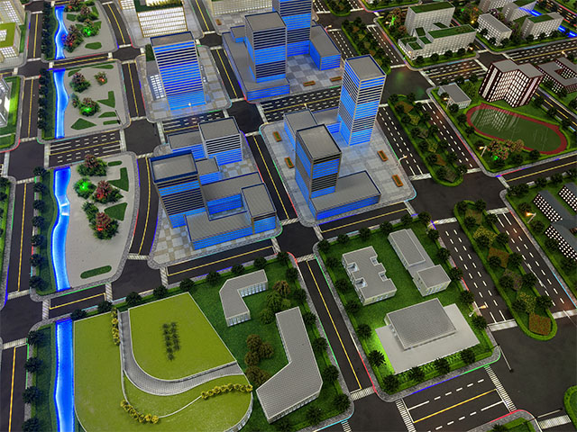 城市规划沙盘模型视频